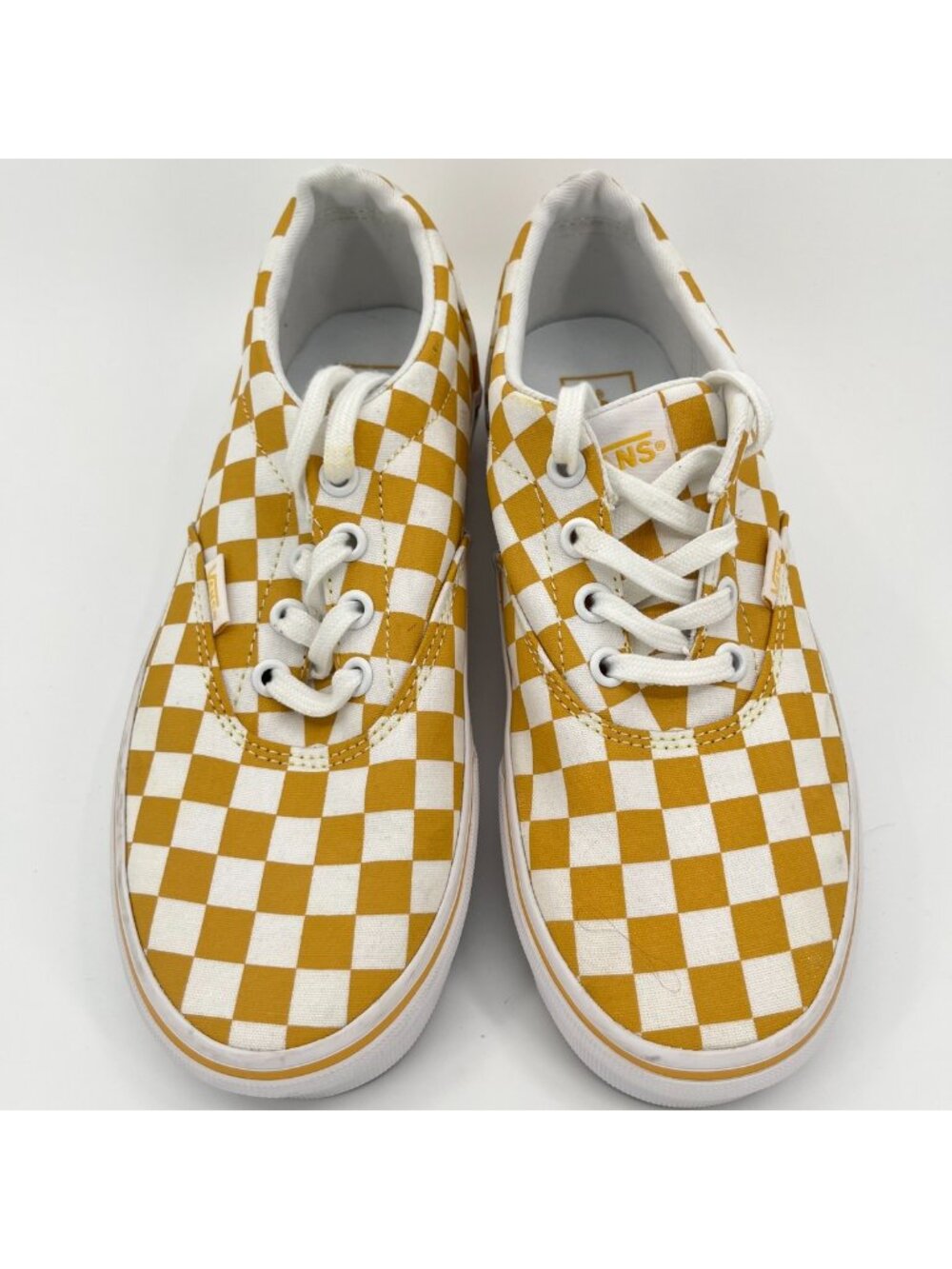 Vans Era Checkerboard Womens Size 6.5 Yellow White Athletic Skate Shoes Sneakers - Picture 5 of 9